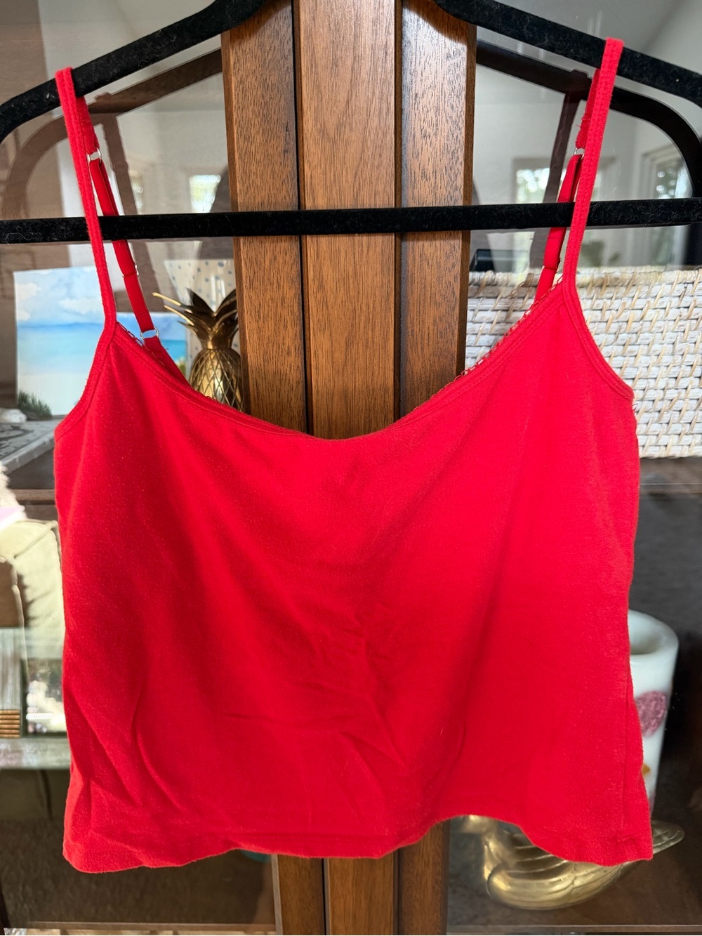 Abercrombie & Fitch Red Spaghetti-Strap Cami